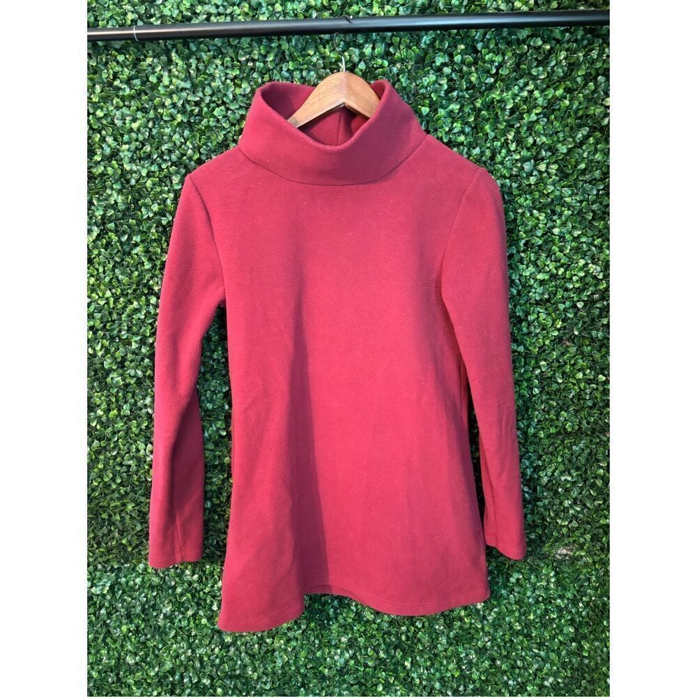Dudley Stephen’s Red Turtleneck Pullover Sz Small Oversized Fleece